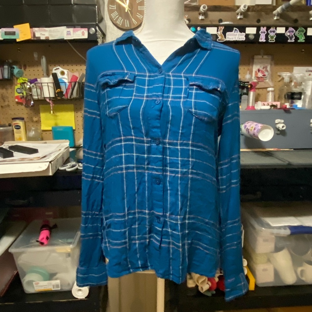 blue plaid flannel
